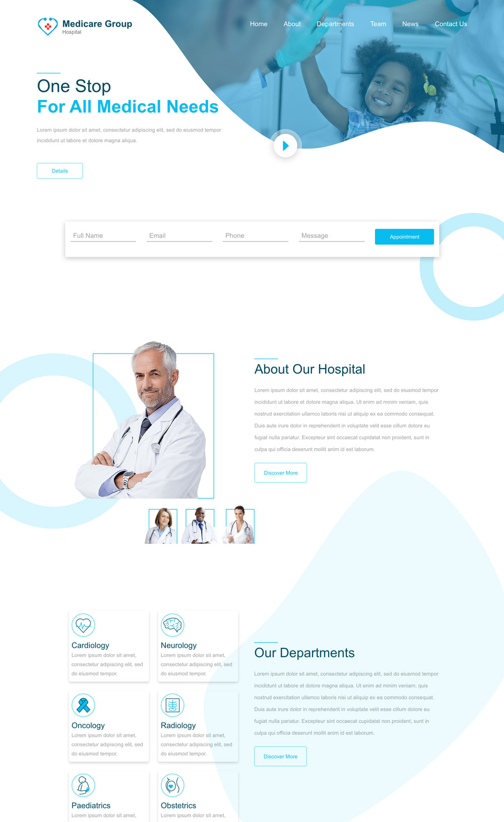 image of Medicare's prototype homepage